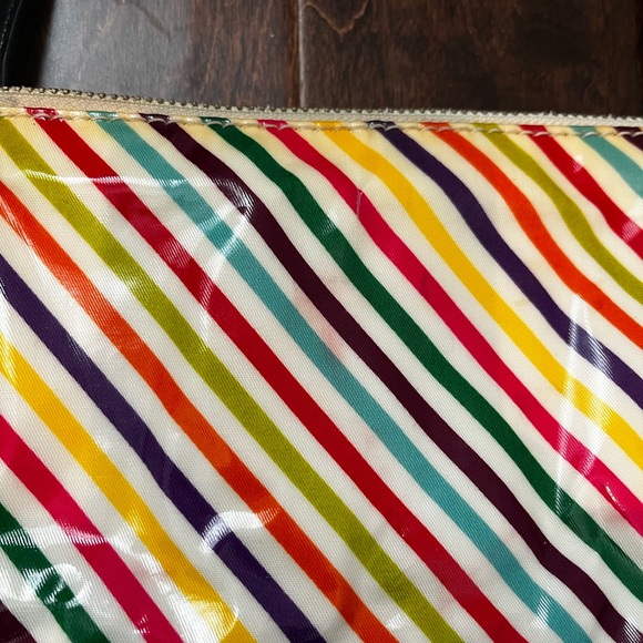 Kate Spade Multicolor Diagonal Stripe Diaper Bag with Black Handles - Picture 10 of 15